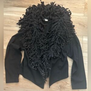 Vintage 80s Circle T by Marilyn Lenox Fringe Collar Jacket S/M
